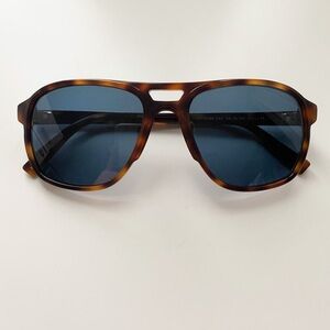 Warby Parker Tortoise Shell Sunglasses with Blue Lenses